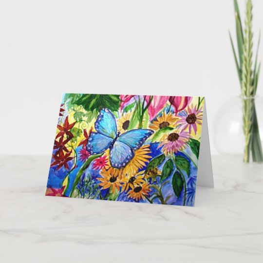 Carte Jardin De Papillon De Joyeux Anniversaire Zazzle Fr