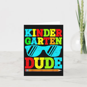 Carte Jardin D'Enfants Dude Funny Premier Jour Retour À 