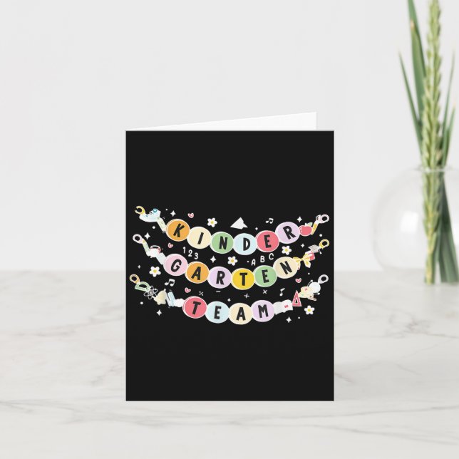 Carte Jardin d'enfants enseignant amitié Bracelet enseig (Devant)