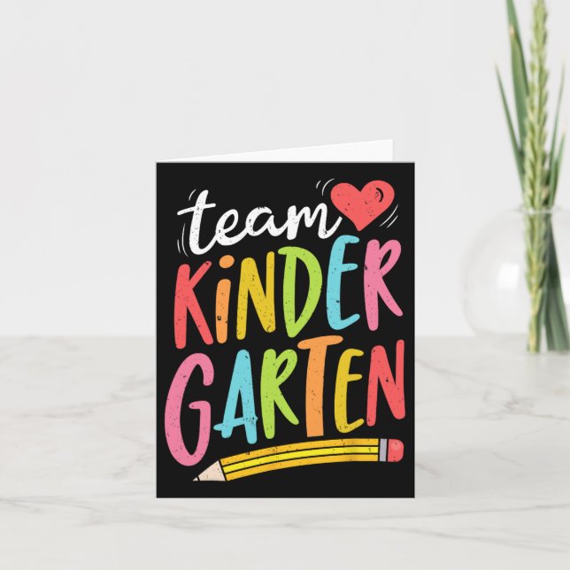 Carte Jardin D'Enfants Professeur Étudiant S'Amuser Reto (Devant)