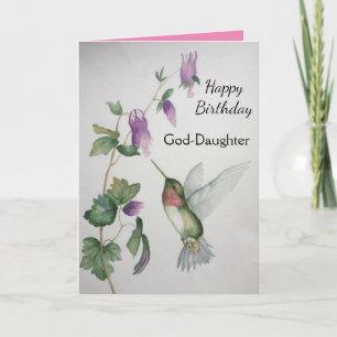 Carte Jardin des colibris d'anniversaire de la fille Die