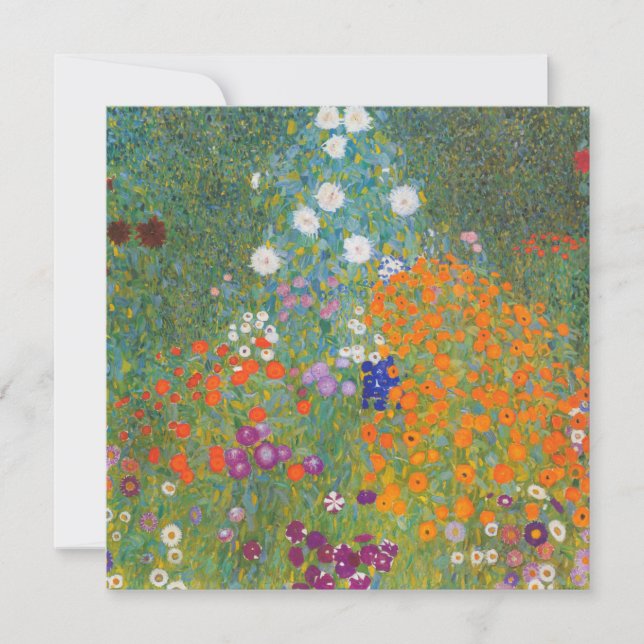 Carte Jardin des fleurs (par Gustav Klimt) (Devant)