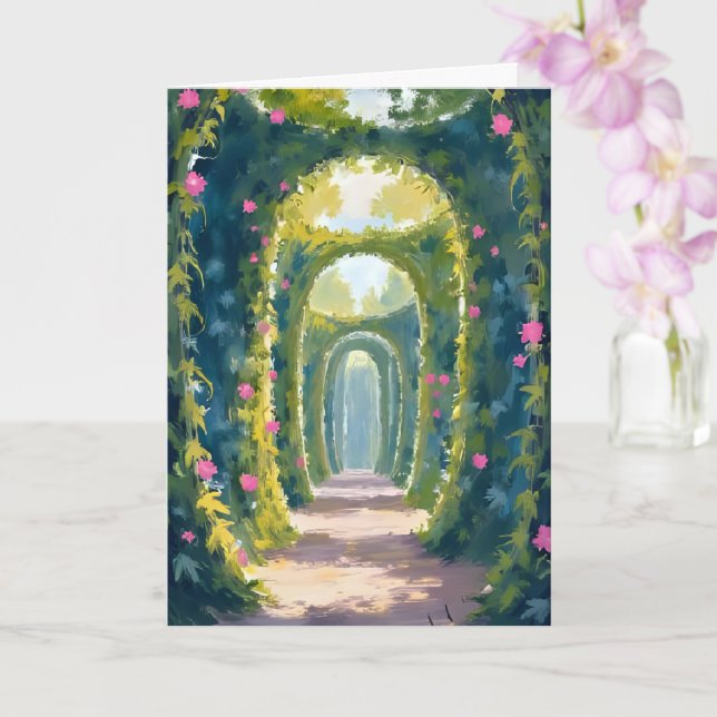 Carte Jardin Enchanté | Peinture de l'Arche Fleurie (Orchidée)