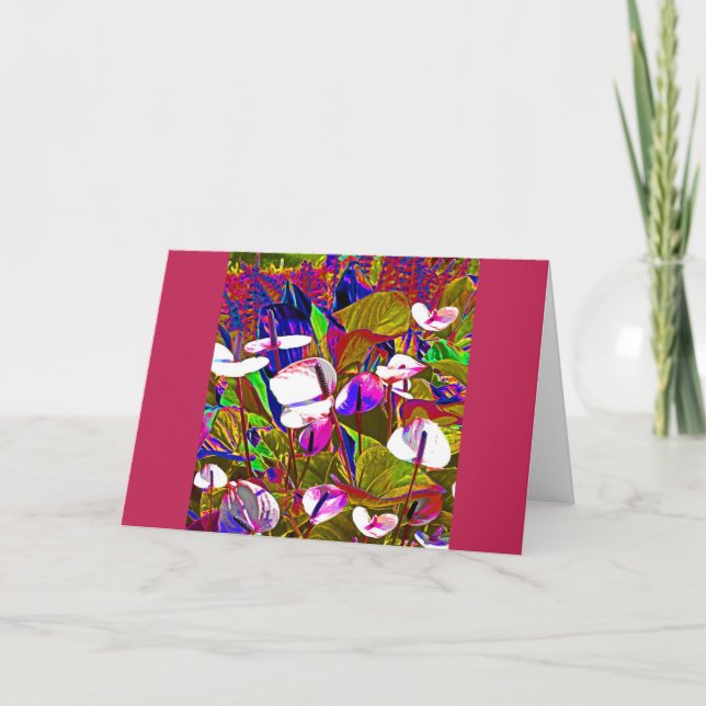 Carte Jardin Fleur Colorée (Devant)