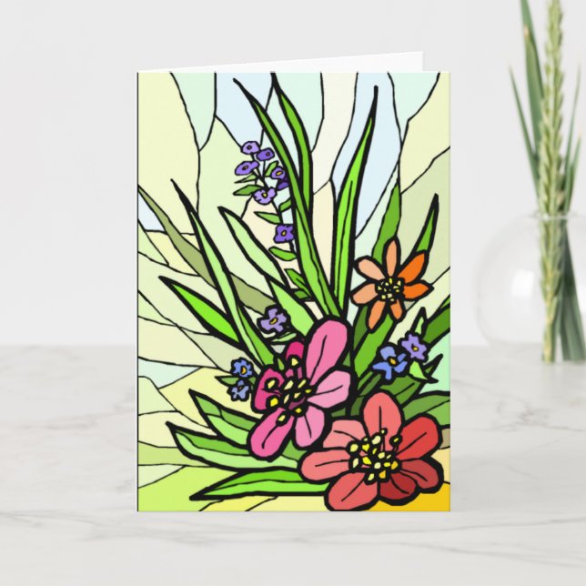 Carte Jardin Fleur de verre (Devant)