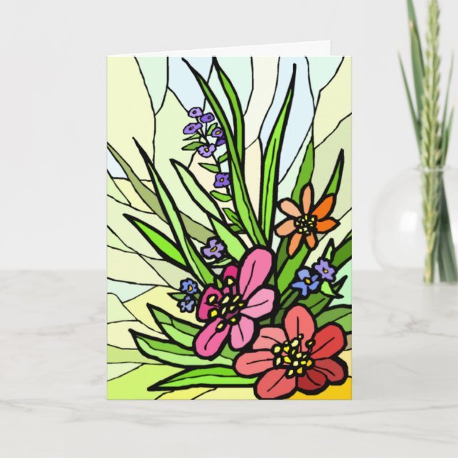 Carte Jardin Fleur de verre (Devant)