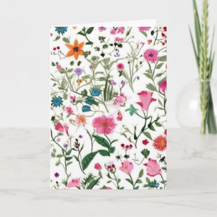 Carte Jardin Fleur sauvage d'été pour Anniversaire