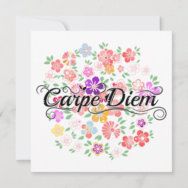 Carte Jardin Floral Carpe Diem (Devant)