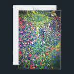 Carte Jardin italienne Gustav Klimt<br><div class="desc">Carte représentant la peinture à l’huile de Gustav Klimt,  Paysage du jardin italien (1913). Un beau jardin de fleurs colorées : rouge,  blanc,  rose,  violet. Un grand cadeau pour les amateurs d'art Art Nouveau et autrichien.</div>