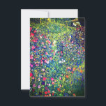 Carte Jardin italienne Gustav Klimt<br><div class="desc">Carte représentant la peinture à l’huile de Gustav Klimt,  Paysage du jardin italien (1913). Un beau jardin de fleurs colorées : rouge,  blanc,  rose,  violet. Un grand cadeau pour les amateurs d'art Art Nouveau et autrichien.</div>