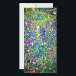 Carte Jardin italienne Gustav Klimt<br><div class="desc">Carte représentant la peinture à l’huile de Gustav Klimt,  Paysage du jardin italien (1913). Un beau jardin de fleurs colorées : rouge,  blanc,  rose,  violet. Un grand cadeau pour les amateurs d'art Art Nouveau et autrichien.</div>