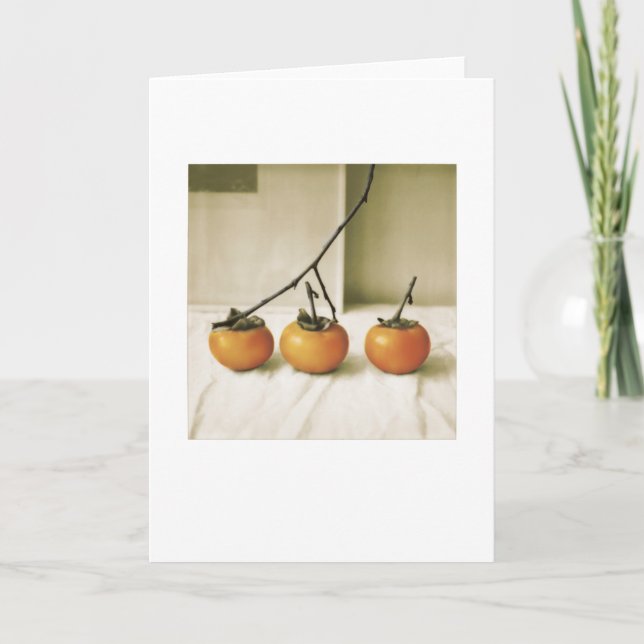 Carte Jardin Persimmon Photo Peinture Vierge Salutation (Devant)