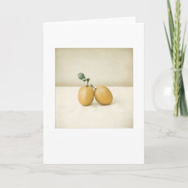 Carte Jardin Plums Jaunes Encore Vie Blank Salutation (Devant)