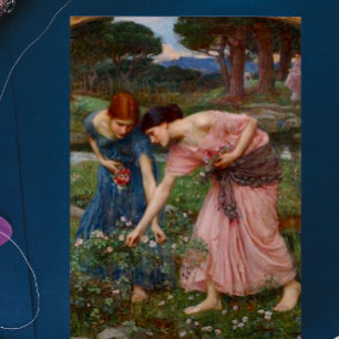 Carte Jardin Romantique Vintage Femmes Préraphaélite