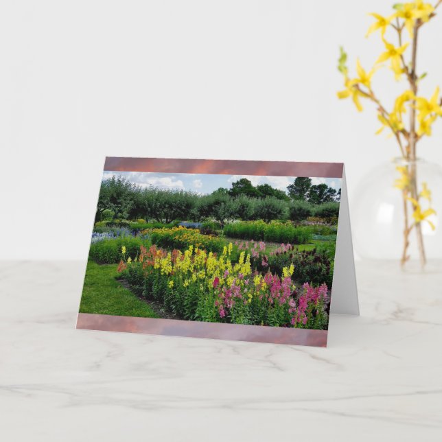 Carte Jardin toute occasion (vide à l'intérieur) (Fleur jaune)