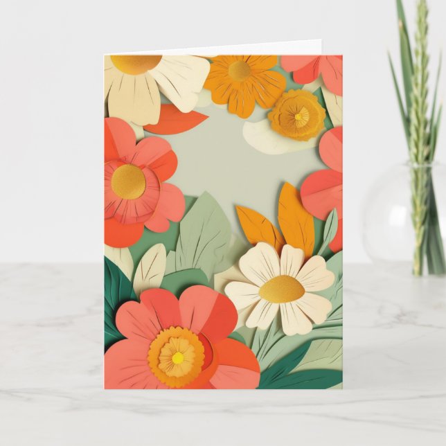 Carte Jardin vibrant en fleurs (Devant)