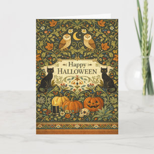 Carte Jardin Victorien Halloween Vintage
