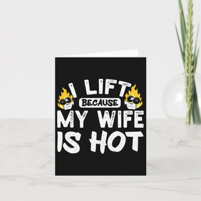 Carte J'Ascense Parce Que Ma Femme Est Chaude 5 (Devant)