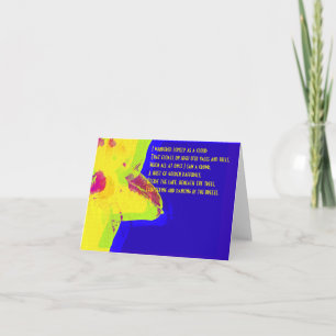 Carte Jaune Daffodique; William Wordsworth Poem Note Car