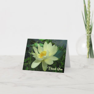 Carte jaune de fleur de nénuphar de Merci