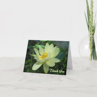Carte jaune de fleur de nénuphar de Merci