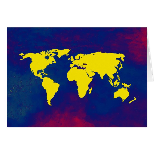 carte jaune du monde (Devant horizontal)