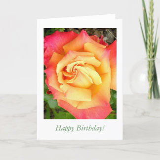 Carte - Jaune Orange Rose, Joyeux Anniversaire!