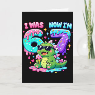 Carte J'avais 6 ans j'ai 7 ans anniversaire 67 mème kaij