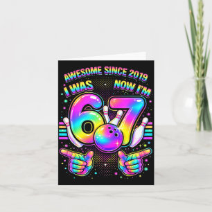 Carte J'avais 6 ans, j'ai 7 ans, fête d'anniversaire de 