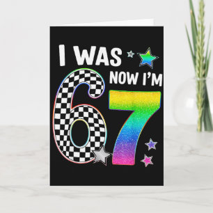 Carte J'avais 6 ans maintenant j'ai 7 ans 67 Sept ans Fi