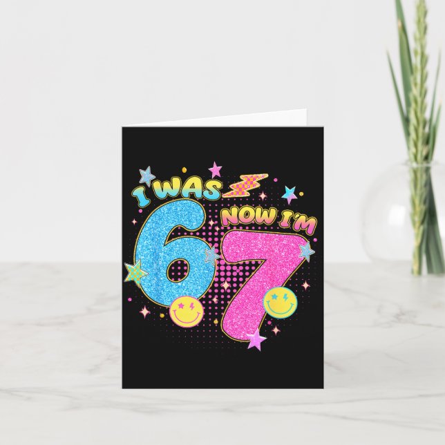 Carte J'avais 6 ans maintenant j'ai 7 ans 67 Septième an (Devant)
