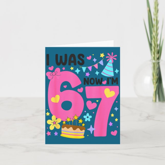 Carte J'avais 6 ans maintenant j'ai 7 ans Anniversaire 7 (Devant)