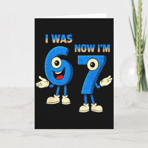 Carte J'avais 6 ans maintenant j'ai 7 ans anniversaire d