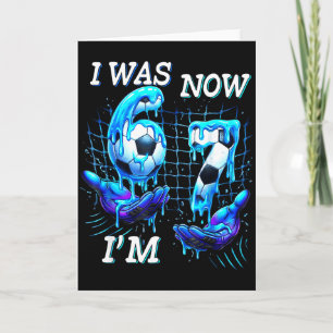 Carte J'avais 6 ans maintenant j'ai 7 ans garçon d'anniv