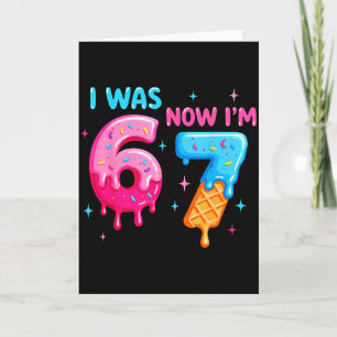 Carte J'avais 6 ans maintenant j'ai 7 ans Mème drôle Six