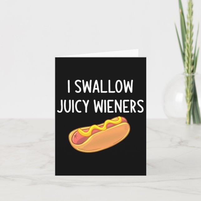 Carte J'avale des saucisses juteuses  (Devant)