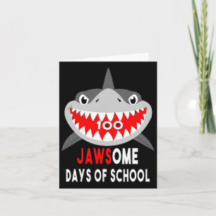 Carte Jawesome 100 Jours School mignonne tenue cadeau am
