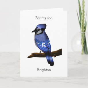 Carte Jay Bleu Personnalisé Pour Mon Fils Anniversaire