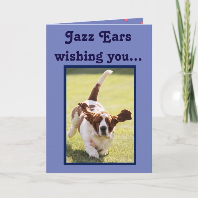 Carte "Jazz Ears" & "Jazz Hands" on Funny Birthday Card (Devant)