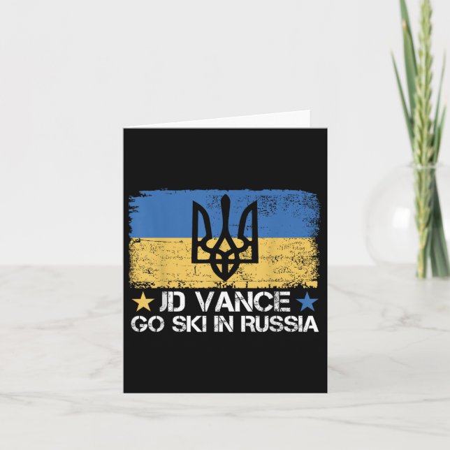 Carte Jd Vance Go Ski En Russie Dit Drôle _ Trump 2 (Devant)
