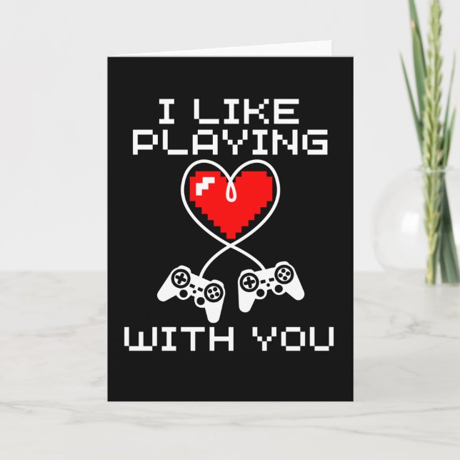 Carte Je aime jouer avec vous Jeux vidéo Saint-Valentin (Devant)