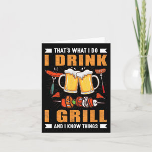 Carte Je Bois I Grill Funny Bbq Grillmaster Grill