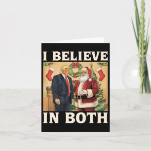 Carte Je crois en Trump et le Père Noël Drôle Pro Trump