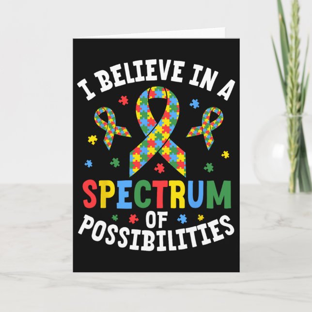 Carte Je crois en un éventail de possibilités Autisme (Devant)