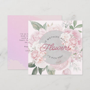 Carte Je cueillirais pour vous des pivoines pour la fête