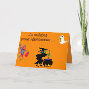 Carte Je cuisine pour Halloween -