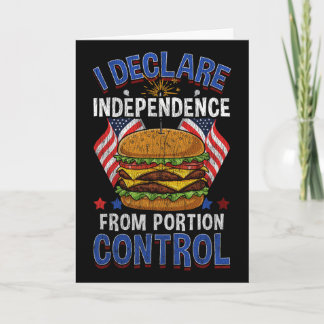 Carte Je déclare mon indépendance du Burger de contrôle