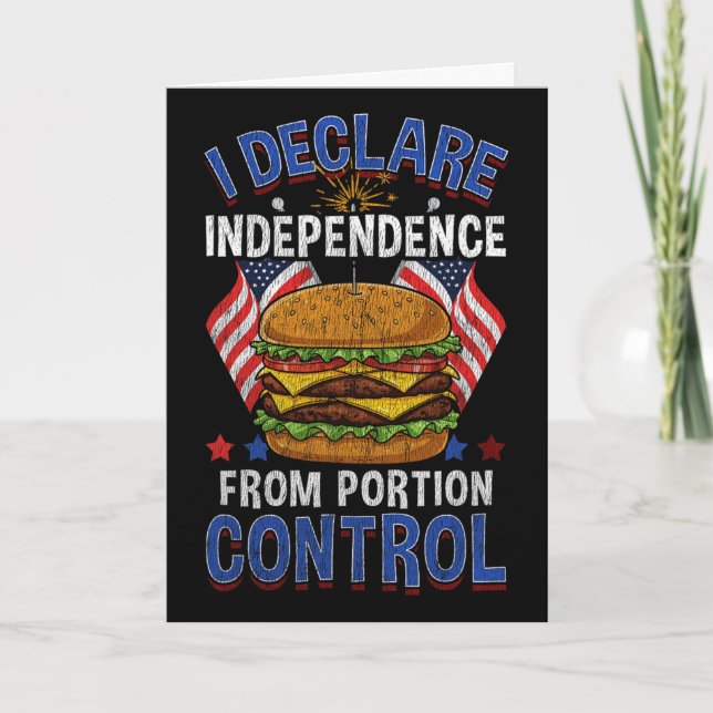 Carte Je déclare mon indépendance du Burger de contrôle  (Devant)