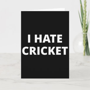 Carte Je déteste le cricket