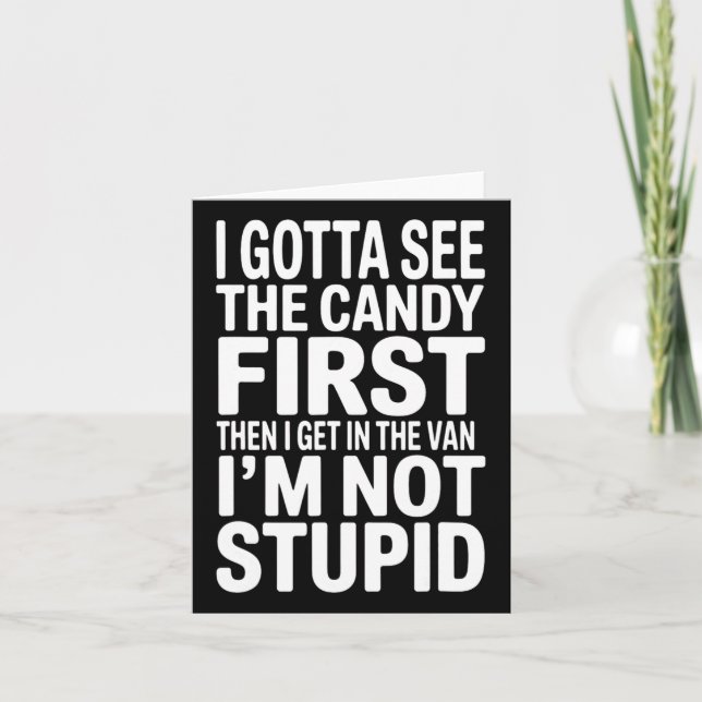 Carte Je Devrais Voir Le Candy Premier Humour Halloween (Devant)